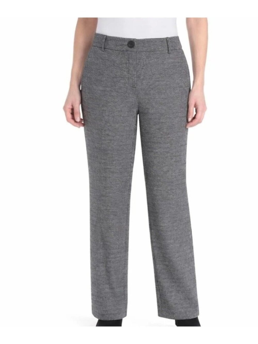NWT Hilary Radley Women's 4 Brown Combo Straight-Leg Dress Pants